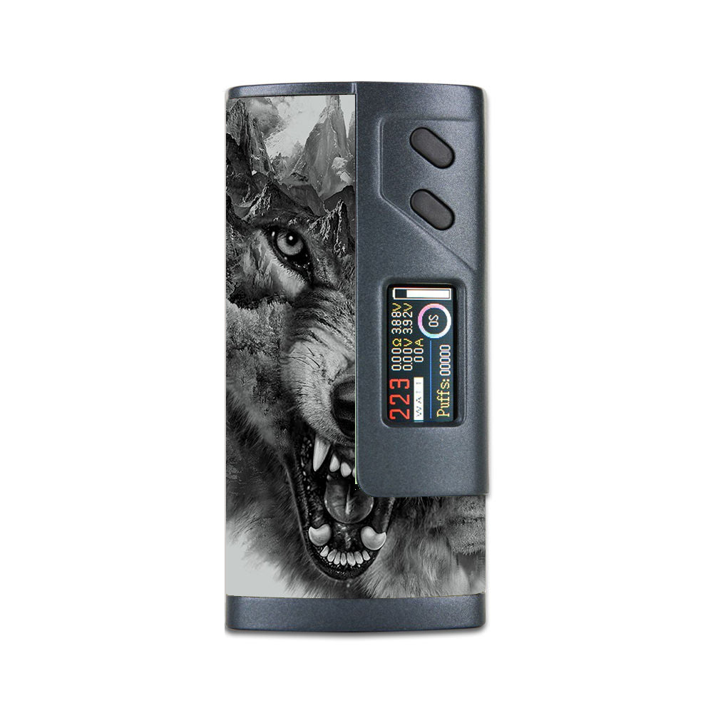  Angry Wolf Growling Mountains Sigelei 213W Plus Skin