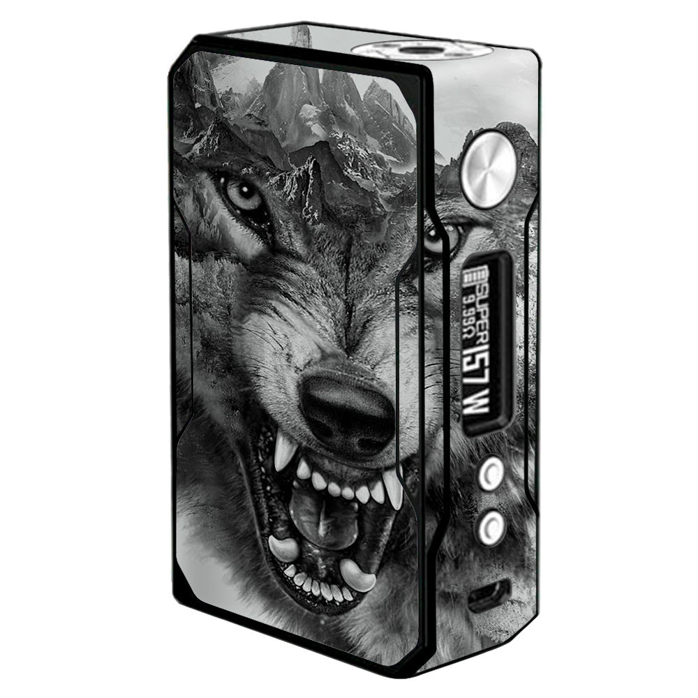  Angry Wolf Growling Mountains Voopoo Drag 157w Skin