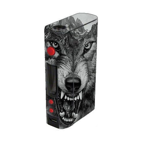  Angry Wolf Growling Mountains Kangertech Kbox 200w Skin