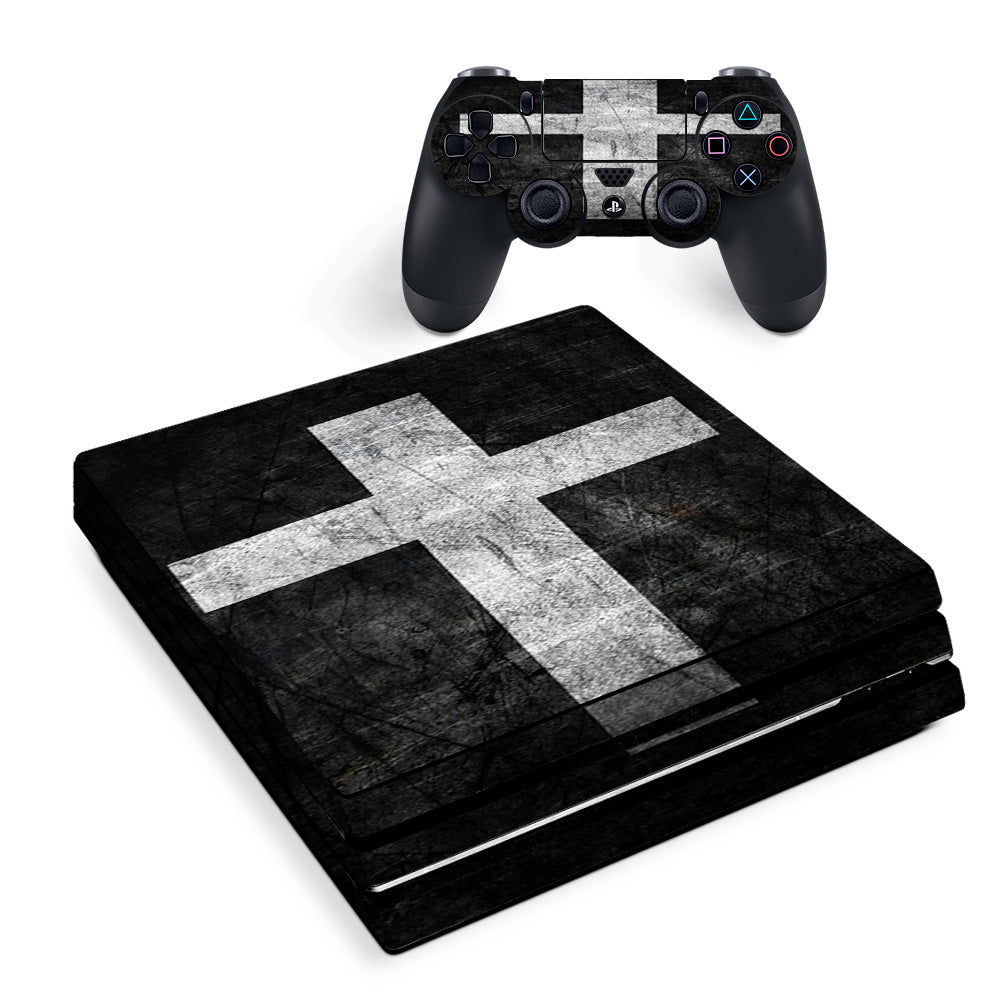Skin Decal Vinyl Wrap For Playstation Ps4 Pro Console & Controller Stickers Skins Cover/ The Cross Sony PS4 Pro Skin