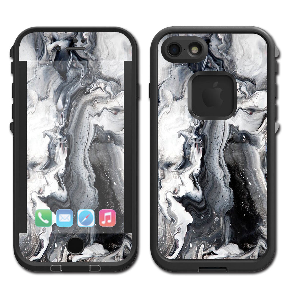  Marble White Grey Swirl Beautiful Lifeproof Fre iPhone 7 or iPhone 8 Skin