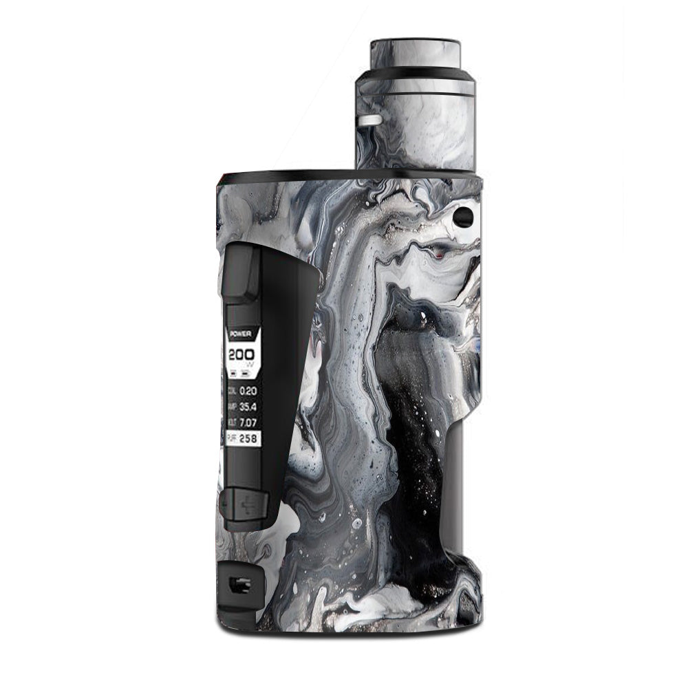  Marble White Grey Swirl Beautiful G Box Squonk Geek Vape Skin