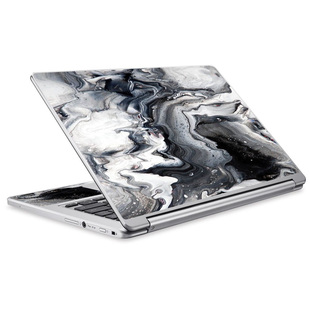  Marble White Grey Swirl Beautiful Acer Chromebook R13 Skin