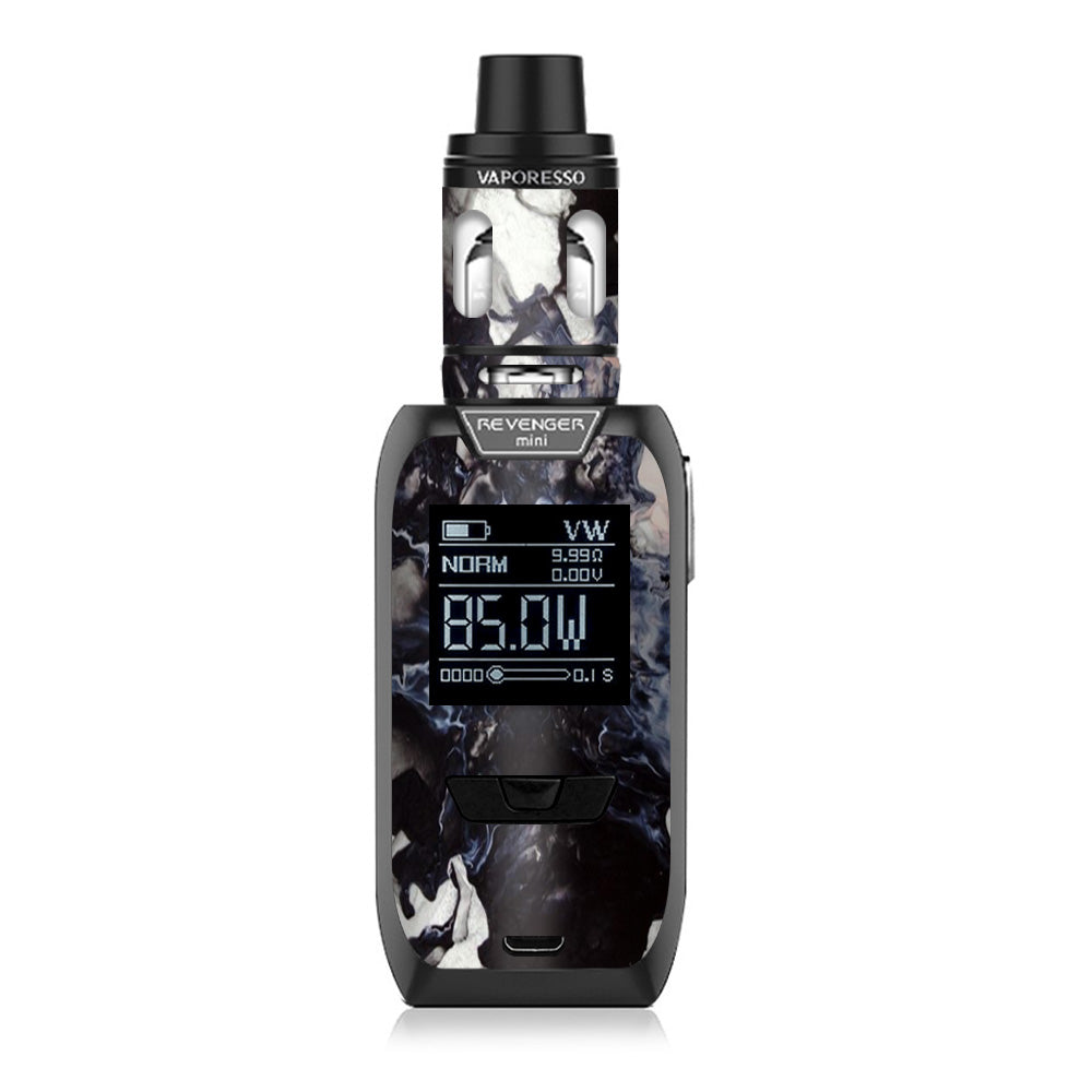  Black White Swirls Marble Granite Vaporesso Revenger Mini 85w Skin
