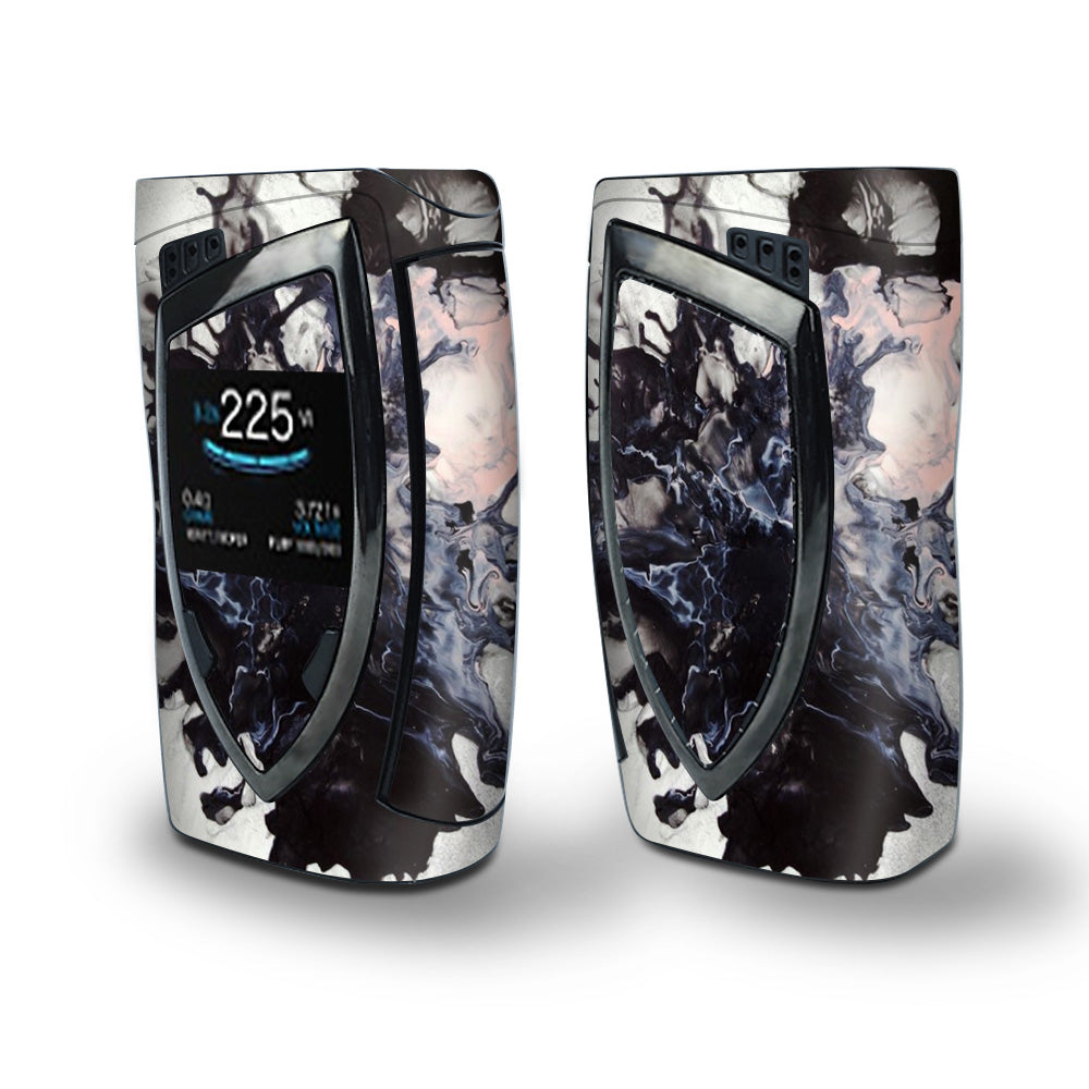 Skin Decal Vinyl Wrap for Smok Devilkin Kit 225w (includes TFV12 Prince Tank Skins) Vape Skins Stickers Cover / Black White Swirls Marble Granite