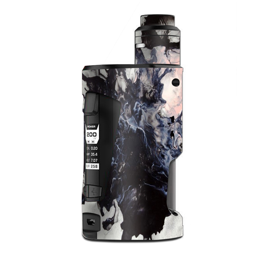  Black White Swirls Marble Granite G Box Squonk Geek Vape Skin