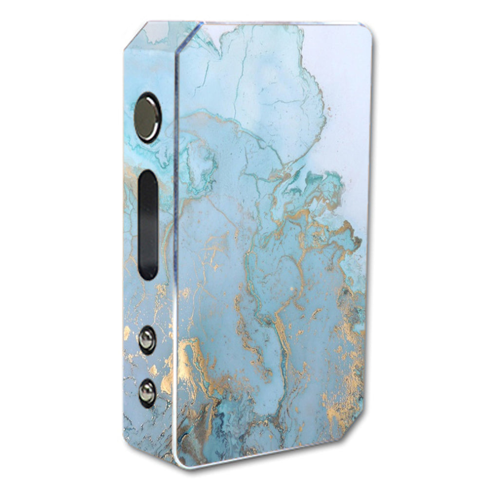  Teal Blue Gold White Marble Granite Pioneer4you iPV3 Li 165w Skin