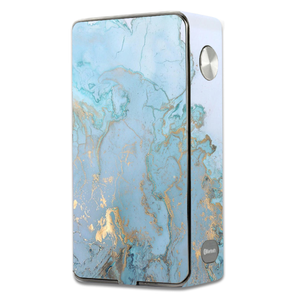  Teal Blue Gold White Marble Granite Laisimo L3 Touch Screen Skin