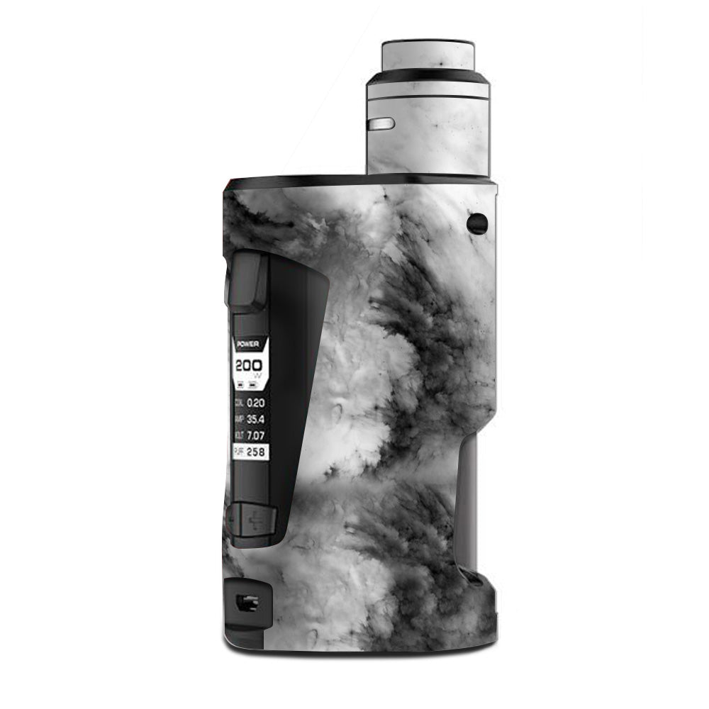  Black White Swirls Marble Granite G Box Squonk Geek Vape Skin