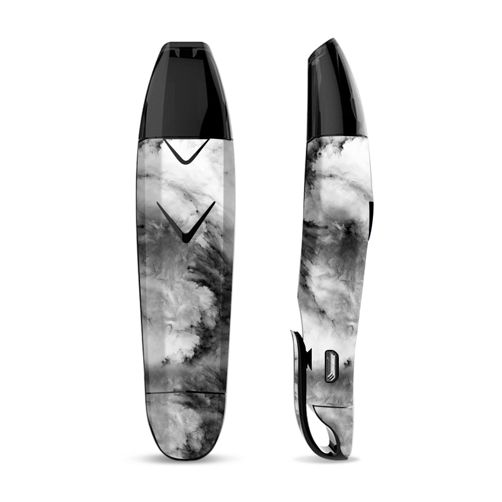 Skin Decal for Suorin Vagon  Vape / Black White Swirls Marble Granite