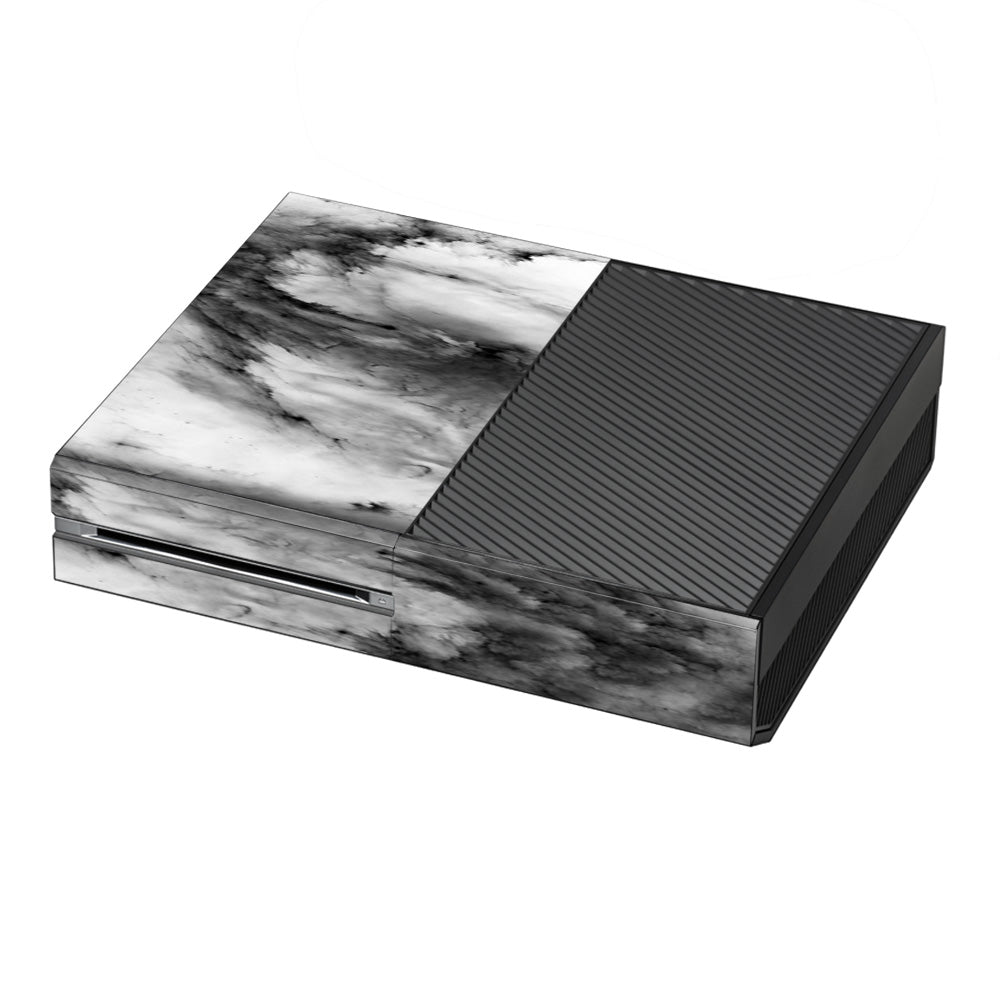  Black White Swirls Marble Granite Microsoft Xbox One Skin