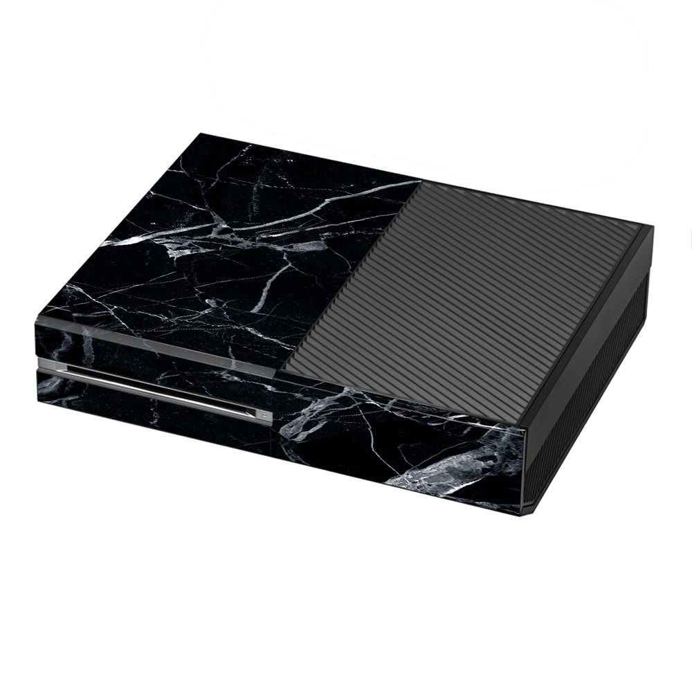  Black Marble Granite White Microsoft Xbox One Skin