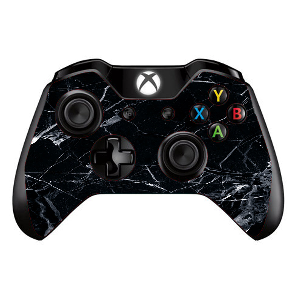  Black Marble Granite White Microsoft Xbox One Controller Skin