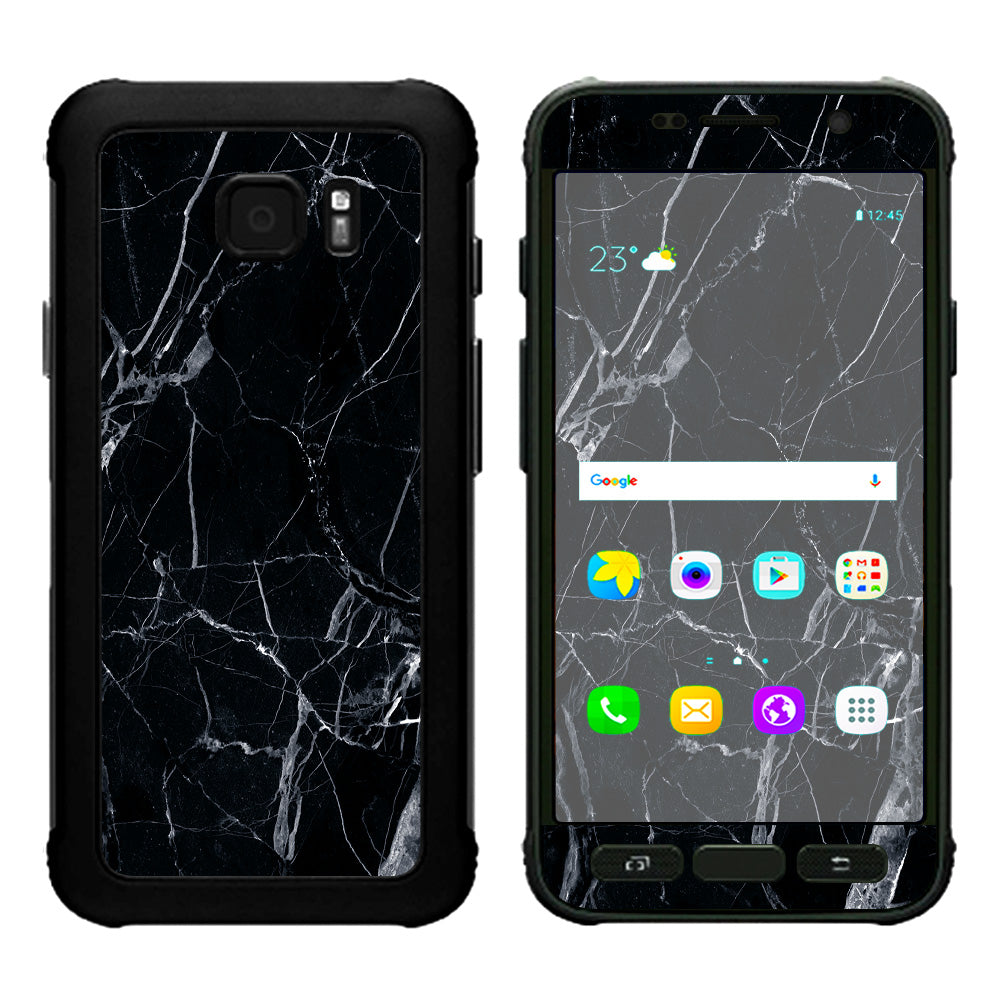  Black Marble Granite White Samsung Galaxy S7 Active Skin