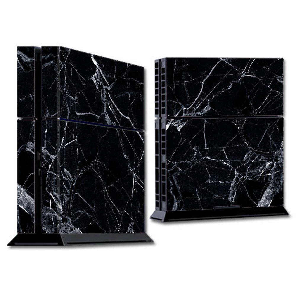  Black Marble Granite White Sony Playstation PS4 Skin