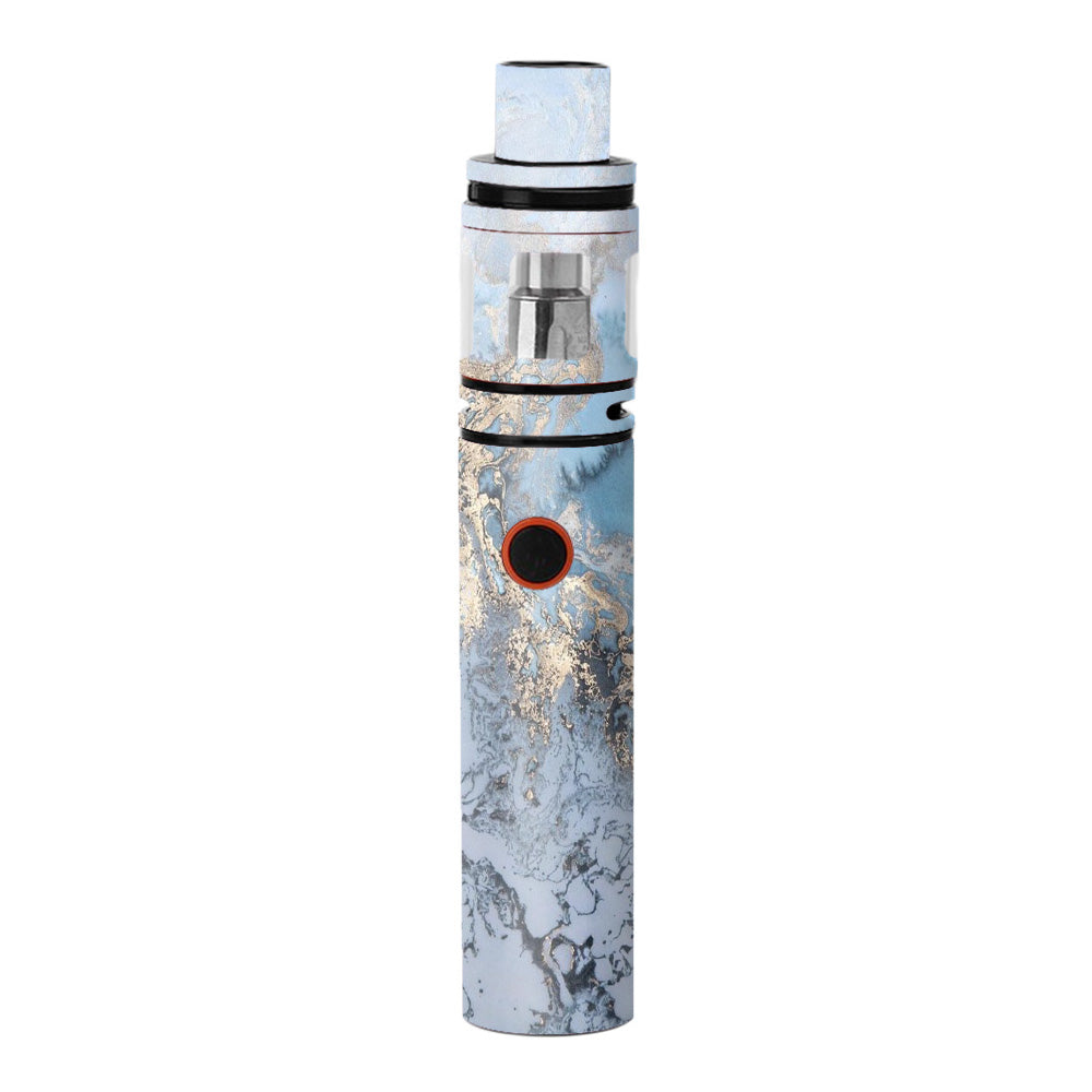  Blue Gold Grey Marble Pattern Clouds  Smok Stick V8 Skin