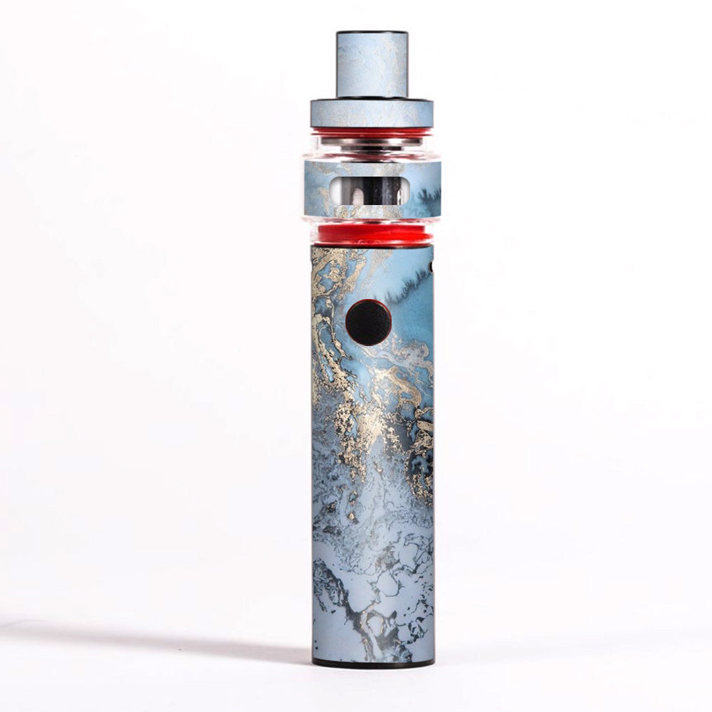  Blue Gold Grey Marble Pattern Clouds  Smok Pen 22 Light Edition Skin