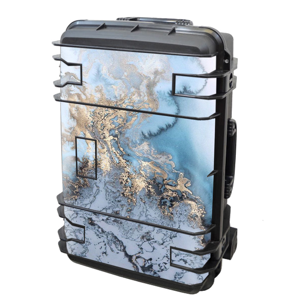  Blue Gold Grey Marble Pattern Clouds Seahorse Case Se-920 Skin