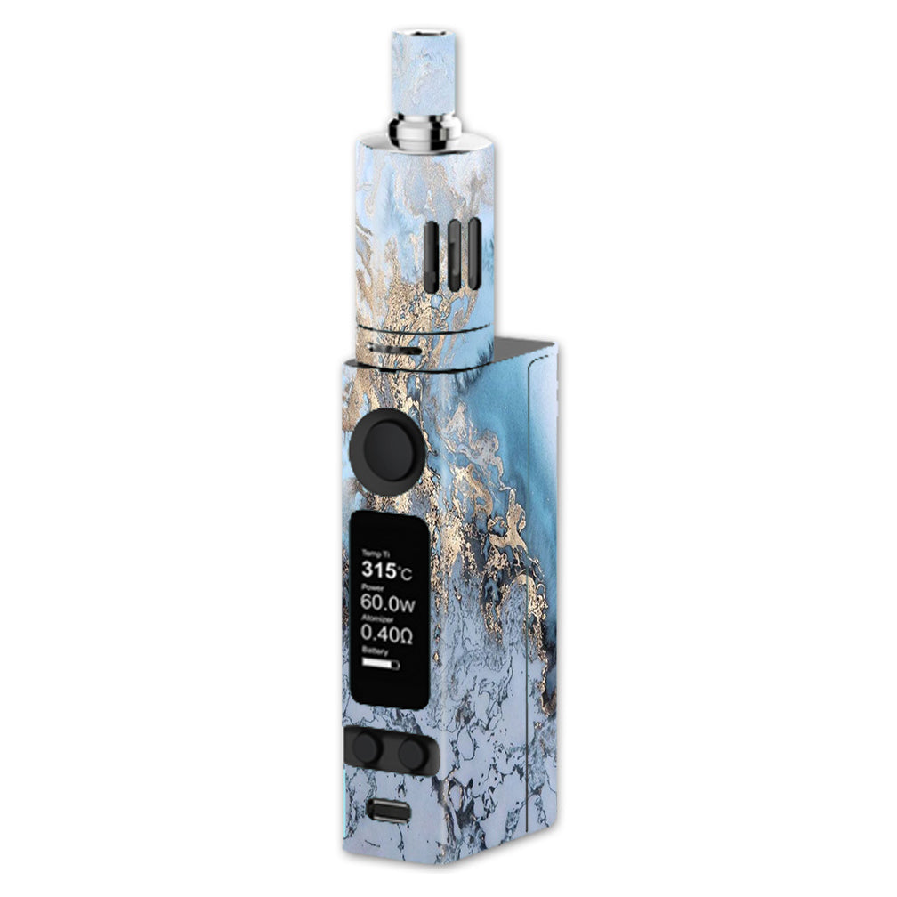  Blue Gold Grey Marble Pattern Clouds Joyetech Evic VTC Mini Skin