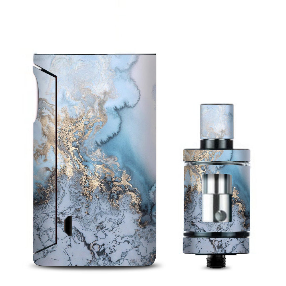  Blue Gold Grey Marble Pattern Clouds  Vaporesso Drizzle Fit Skin