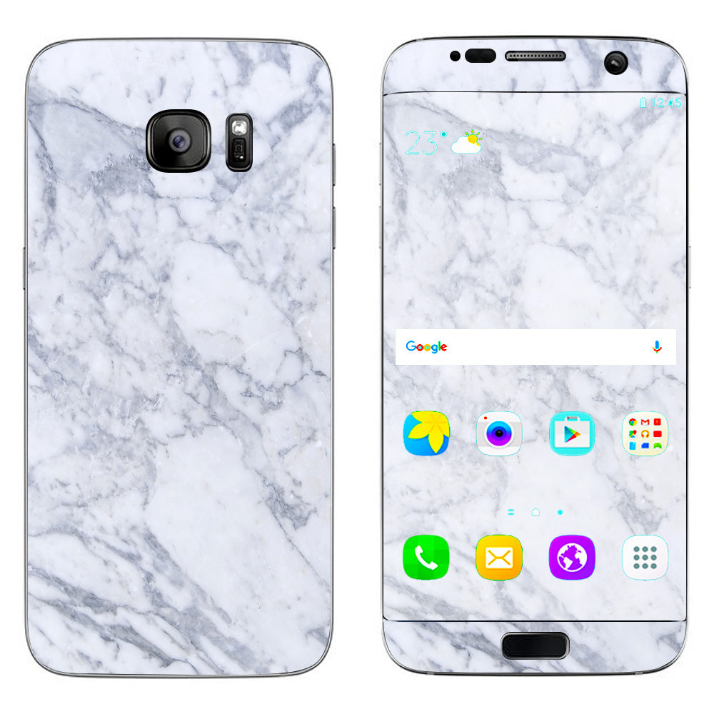  Grey White Standard Marble Samsung Galaxy S7 Edge Skin