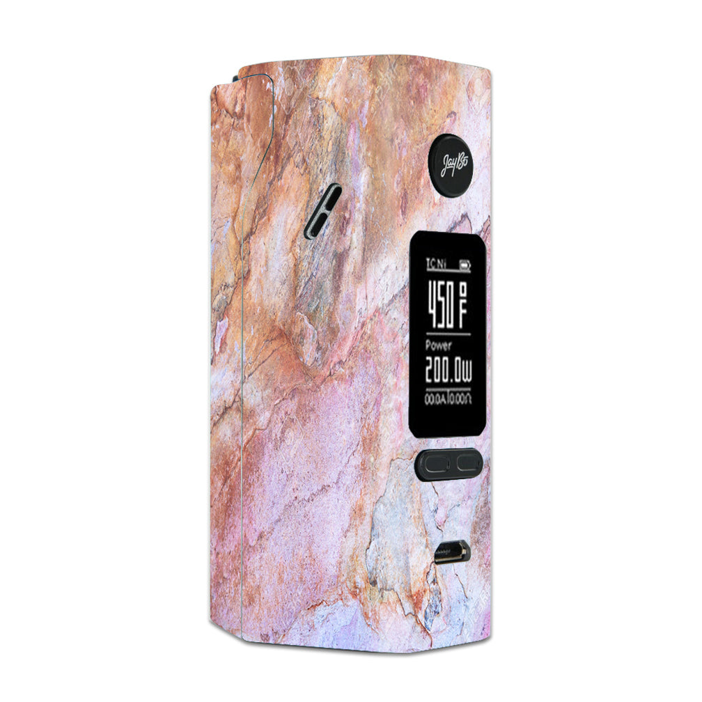  Rose Peach Pink Marble Pattern Wismec Reuleaux RX 2/3 combo kit Skin