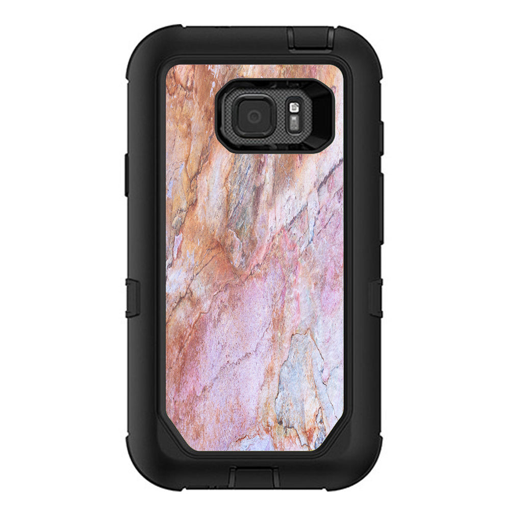  Rose Peach Pink Marble Pattern Otterbox Defender Samsung Galaxy S7 Active Skin