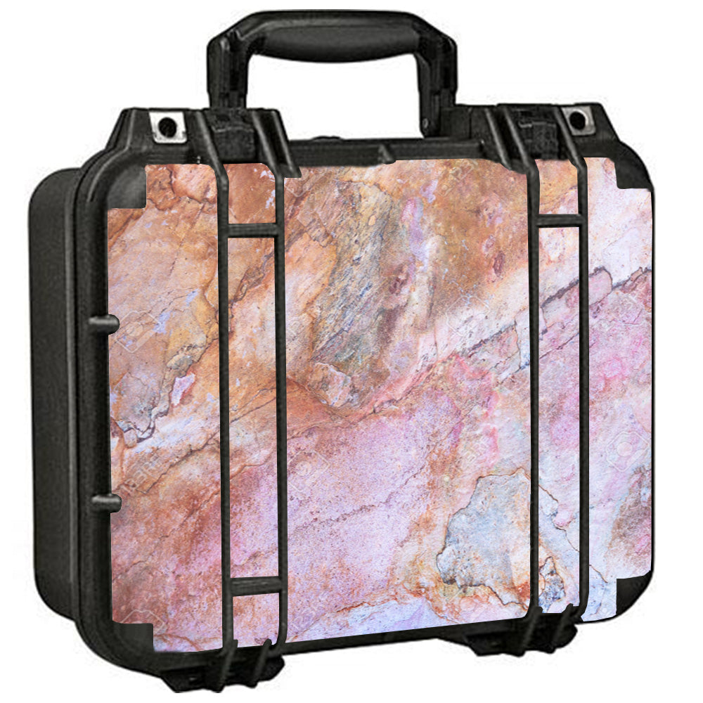  Rose Peach Pink Marble Pattern Pelican Case 1400 Skin