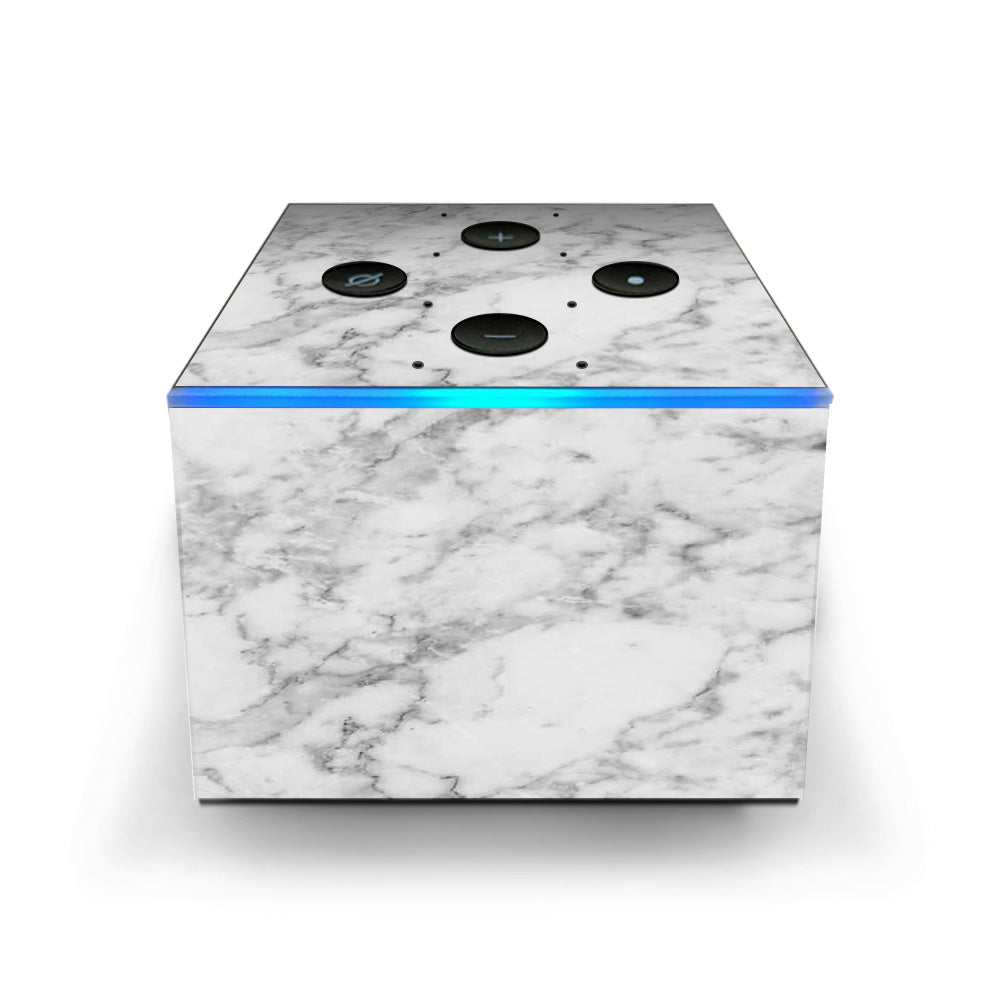  Grey And White Marble Panel Amazon Fire TV Cube Skin