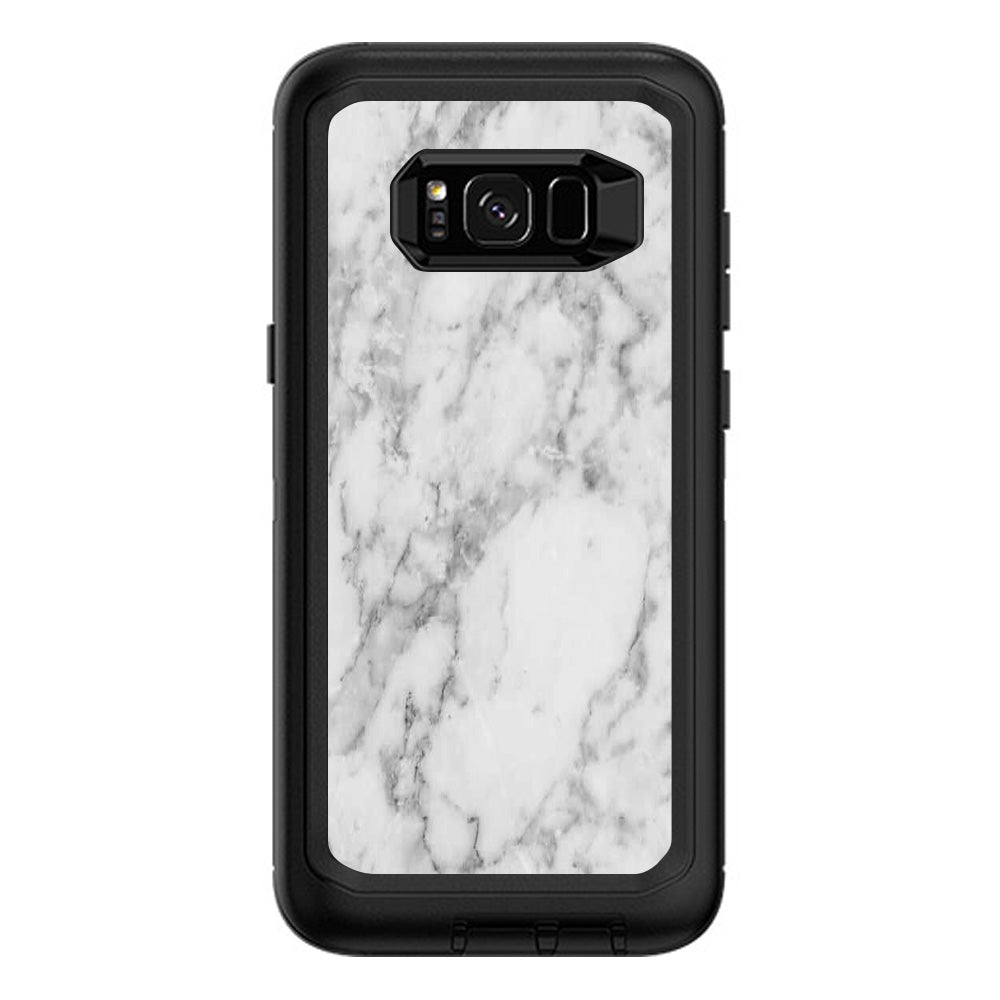  Grey And White Marble Panel Otterbox Defender Samsung Galaxy S8 Plus Skin