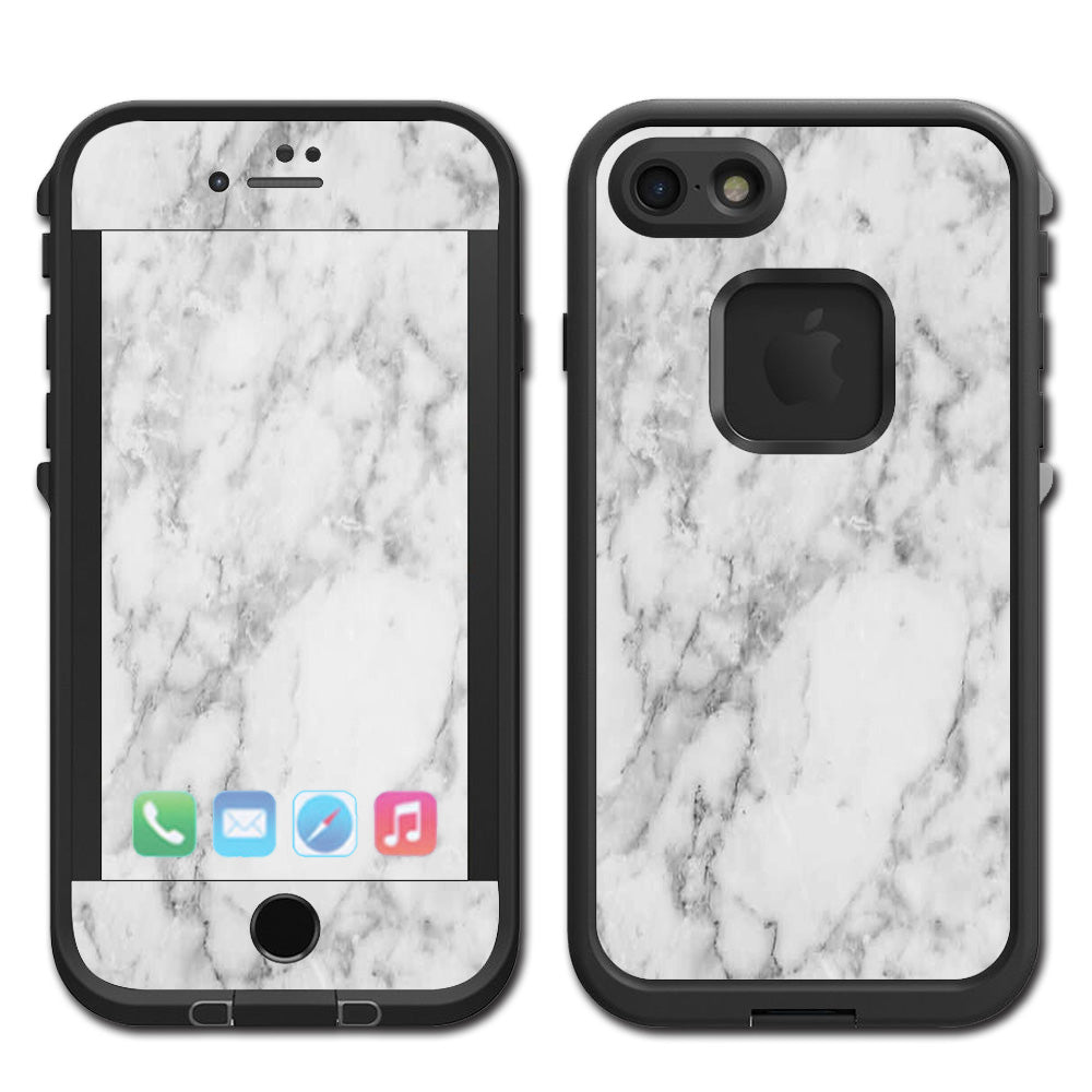  Grey And White Marble Panel Lifeproof Fre iPhone 7 or iPhone 8 Skin