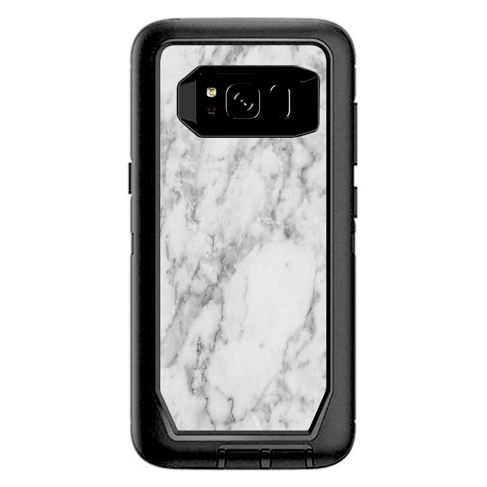  Grey And White Marble Panel Otterbox Defender Samsung Galaxy S8 Skin