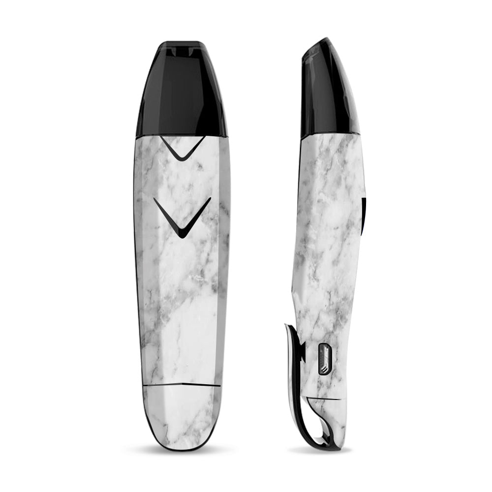 Skin Decal for Suorin Vagon  Vape / Grey and White Marble panel