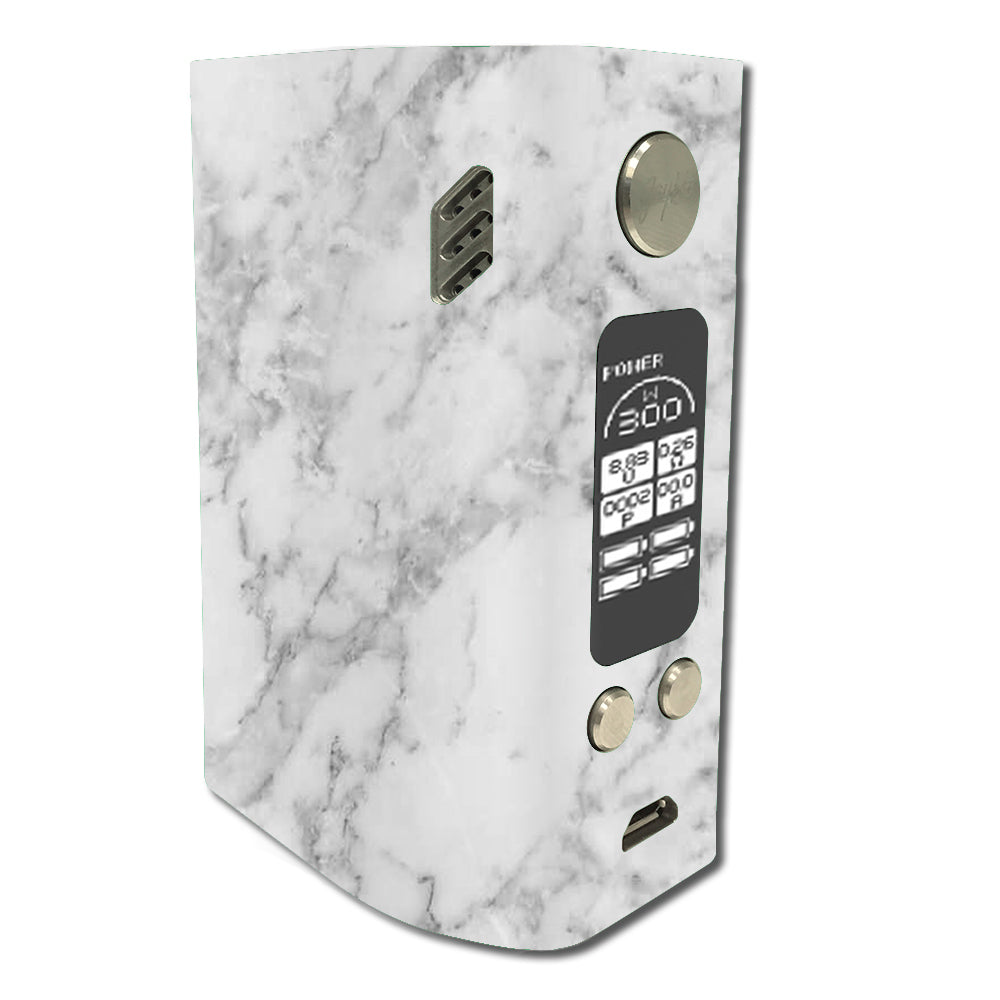  Grey And White Marble Panel Wismec Reuleaux RX300 Skin