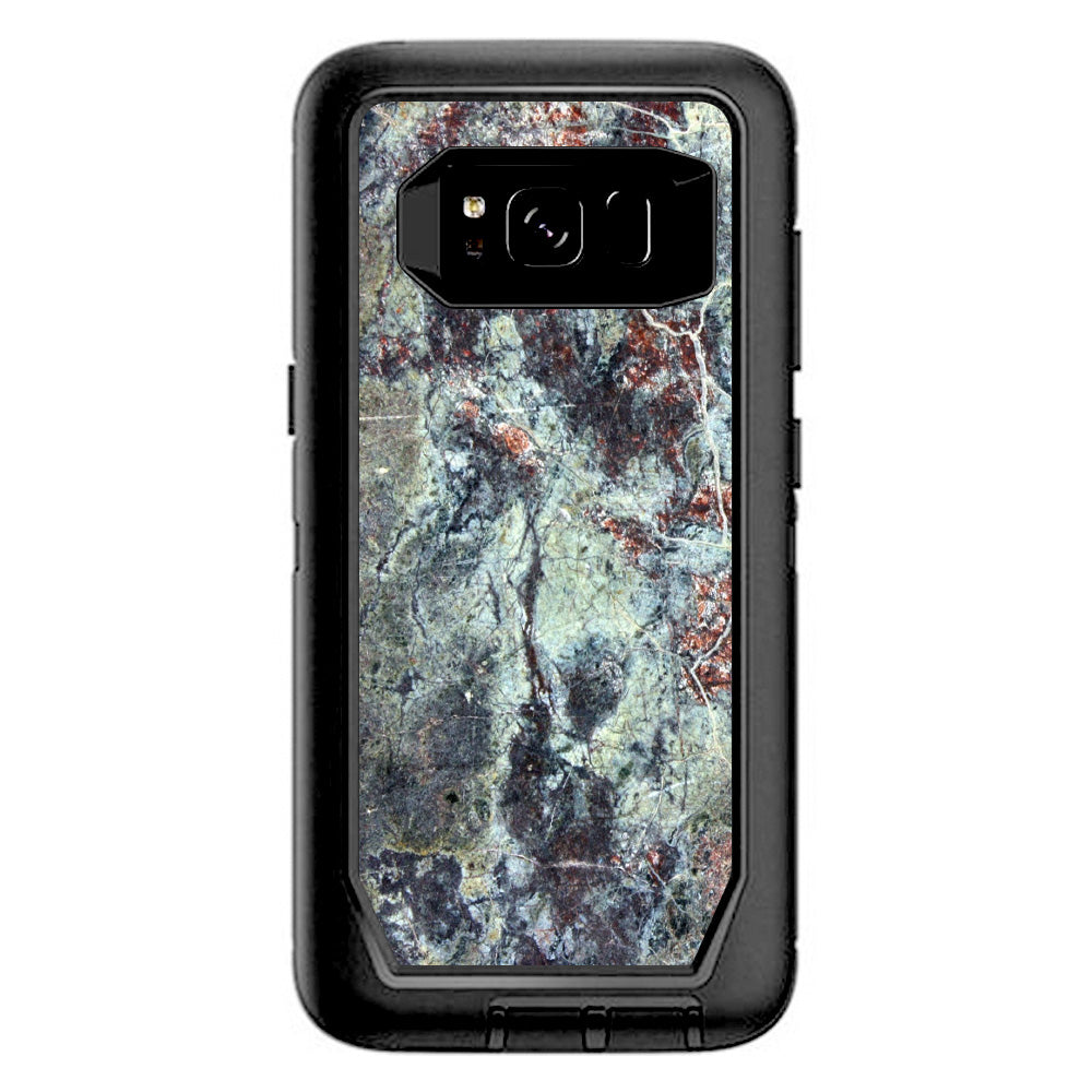  Rough Marble Grey Red Blue Granite Otterbox Defender Samsung Galaxy S8 Skin