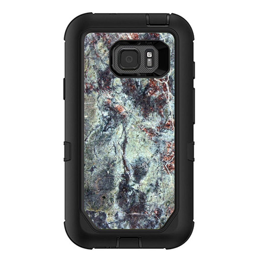  Rough Marble Grey Red Blue Granite Otterbox Defender Samsung Galaxy S7 Active Skin