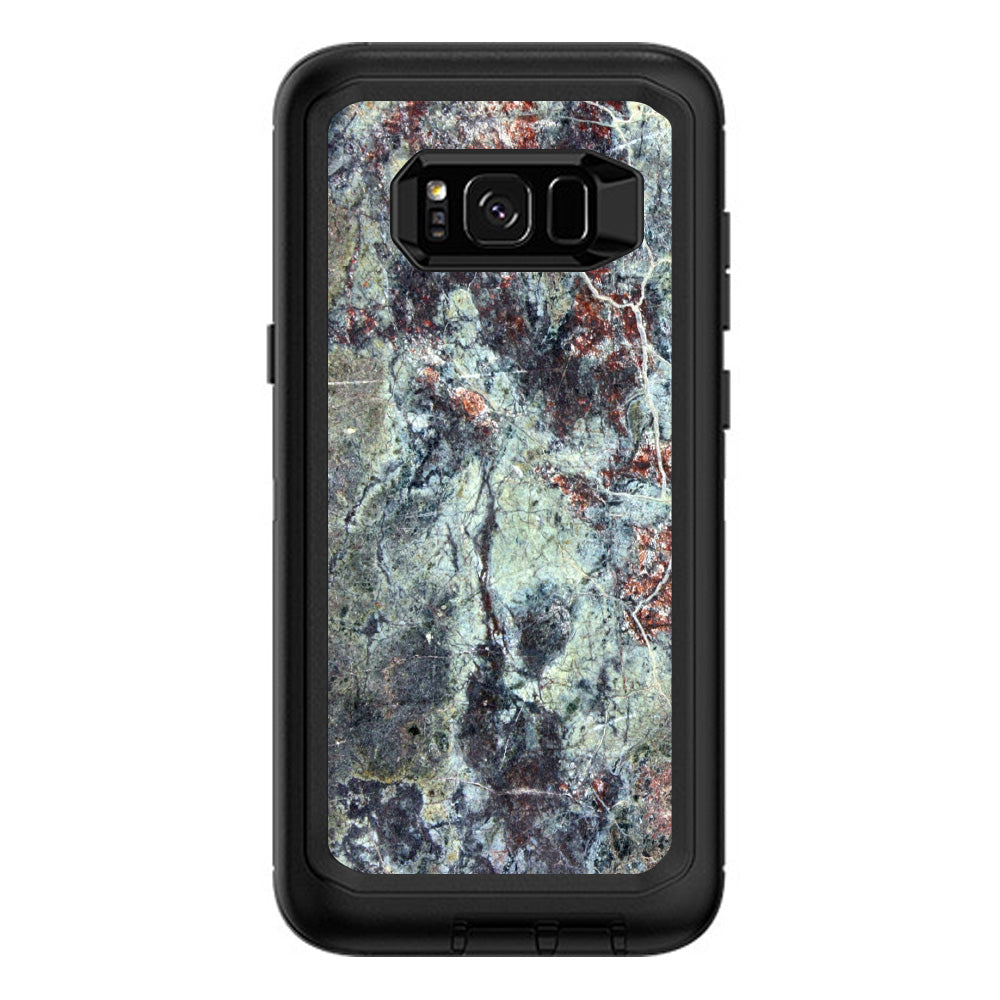  Rough Marble Grey Red Blue Granite Otterbox Defender Samsung Galaxy S8 Plus Skin