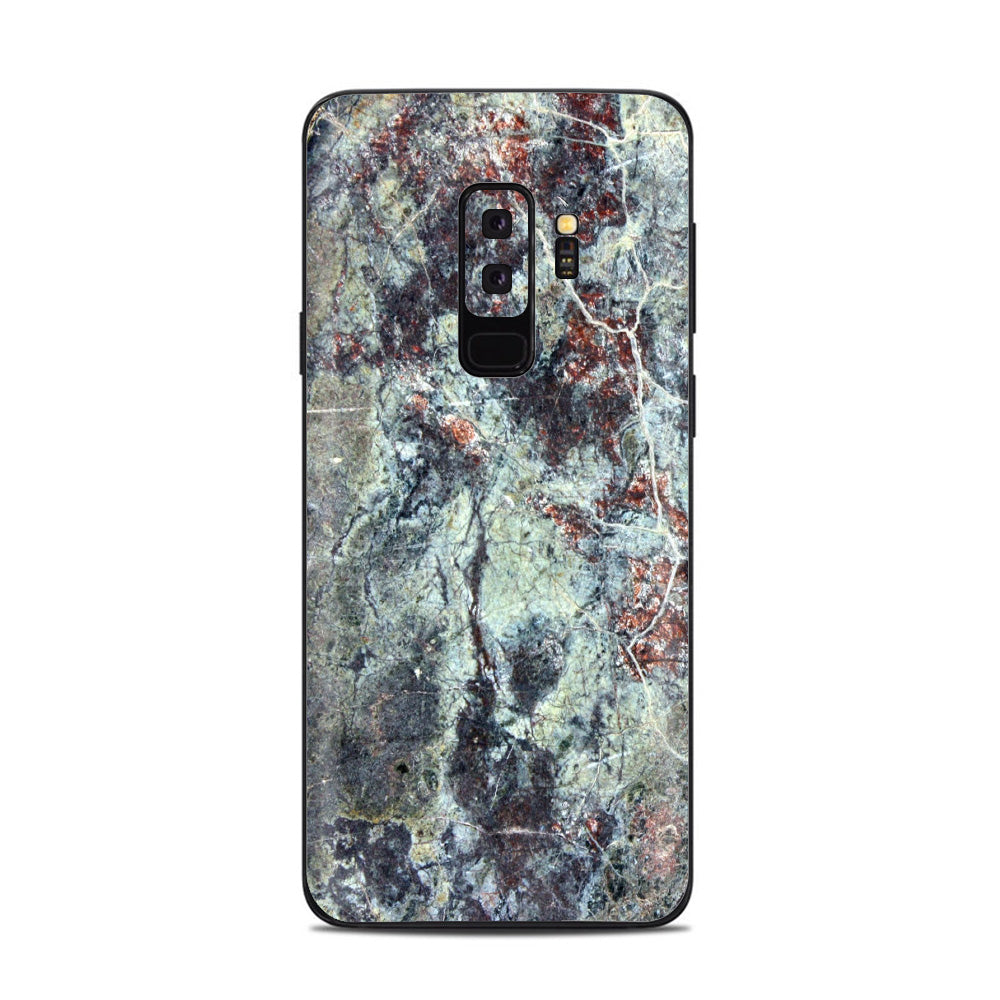  Rough Marble Grey Red Blue Granite Samsung Galaxy S9 Plus Skin