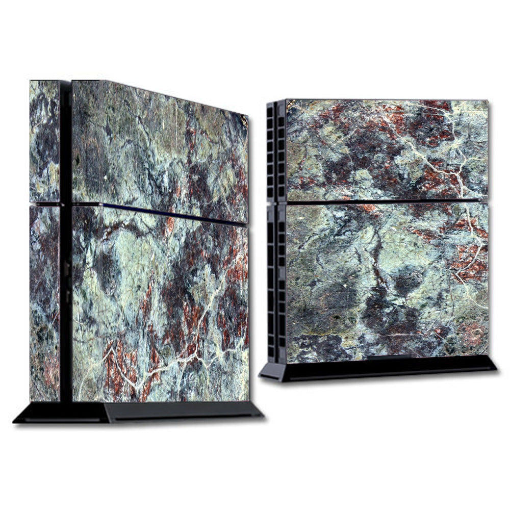  Rough Marble Grey Red Blue Granite Sony Playstation PS4 Skin