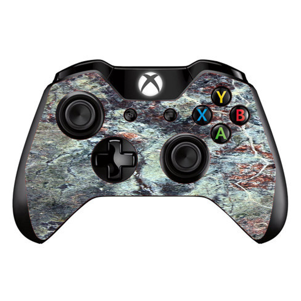  Rough Marble Grey Red Blue Granite Microsoft Xbox One Controller Skin