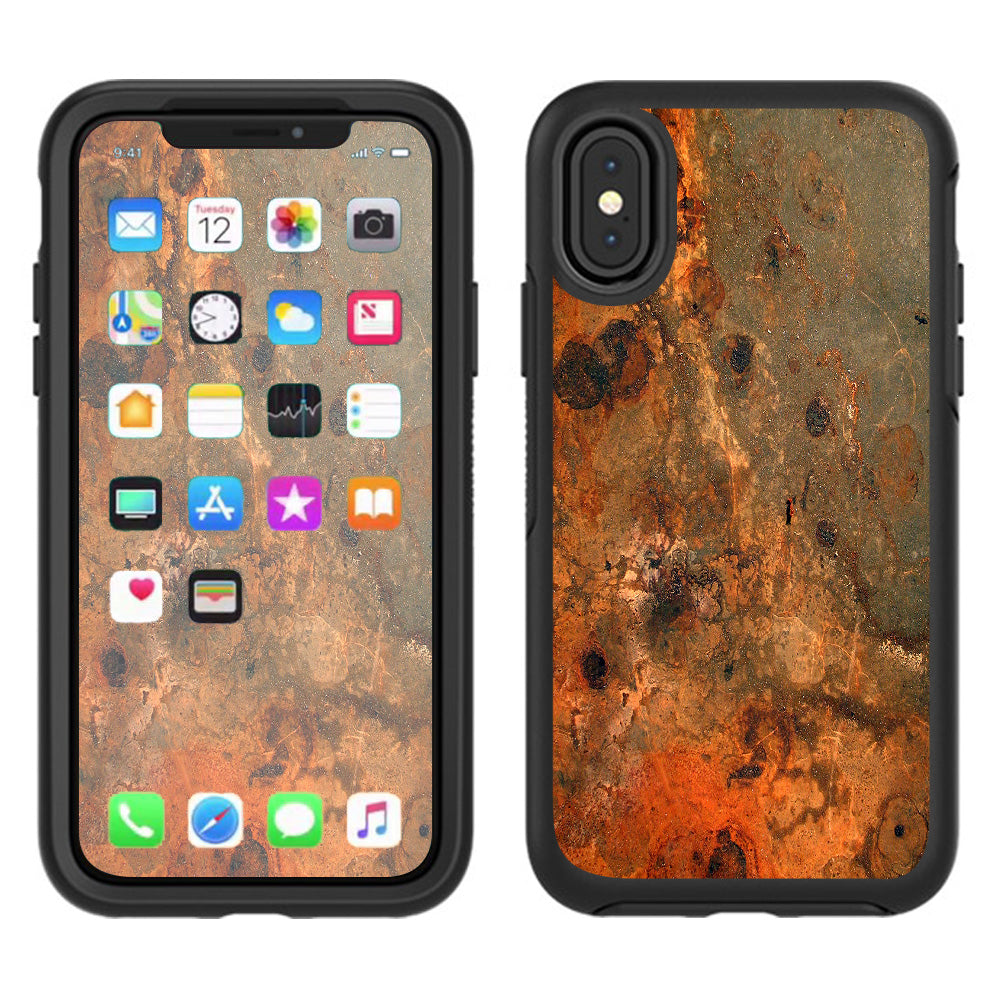  Rusty Metal Panel Steel Rusted Otterbox Defender Apple iPhone X Skin