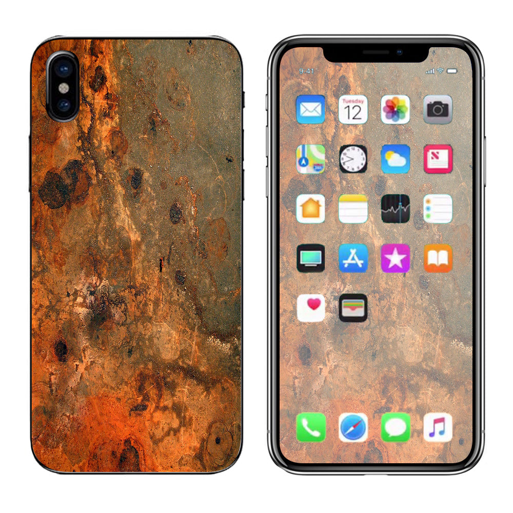  Rusty Metal Panel Steel Rusted Apple iPhone X Skin