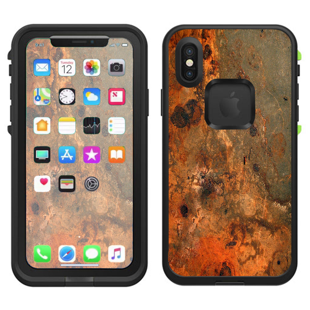  Rusty Metal Panel Steel Rusted Lifeproof Fre Case iPhone X Skin