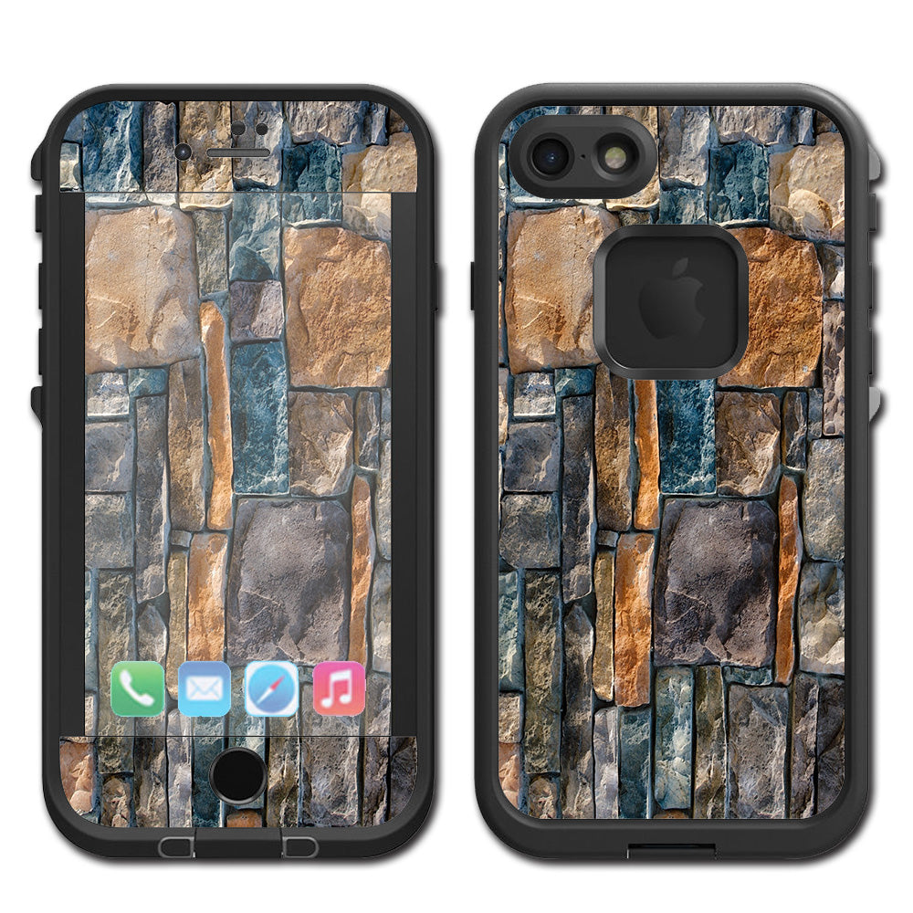  Aged Used Rough Dirty Brick Wall Panel Lifeproof Fre iPhone 7 or iPhone 8 Skin