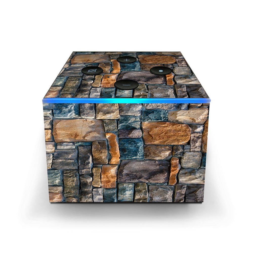  Aged Used Rough Dirty Brick Wall Panel Amazon Fire TV Cube Skin