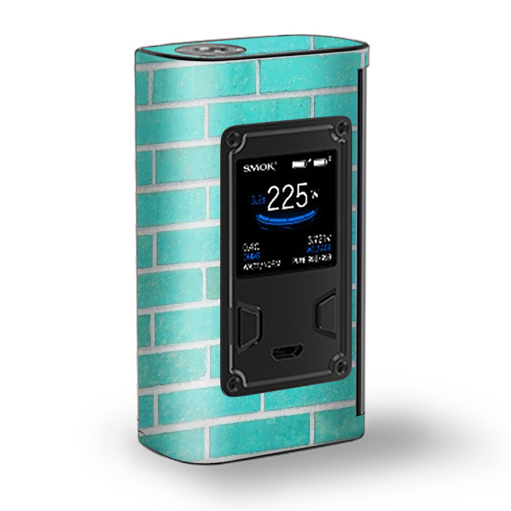  Teal Baby Blue Brick Wall Majesty Smok Skin