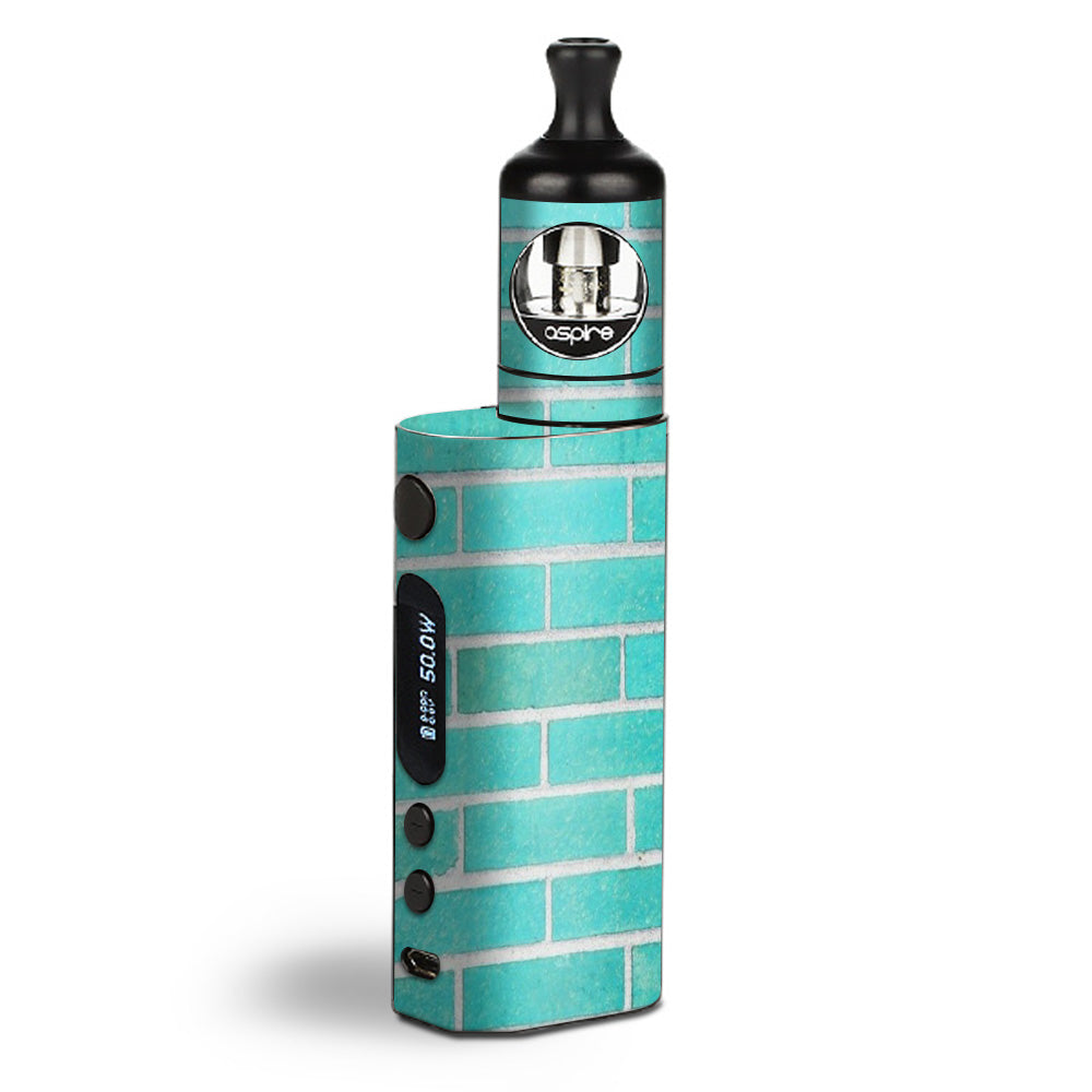  Teal Baby Blue Brick Wall Aspire Zelos Skin