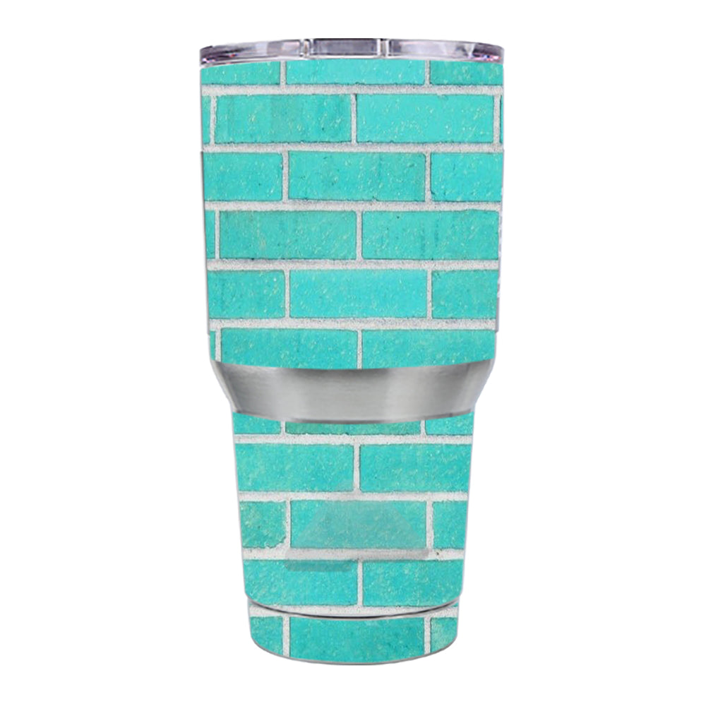  Teal Baby Blue Brick Wall Ozark Trail 30oz Tumbler Skin