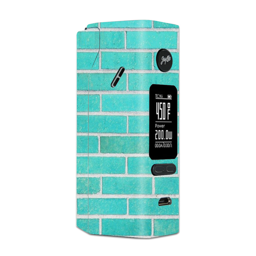  Teal Baby Blue Brick Wall Wismec Reuleaux RX 2/3 combo kit Skin