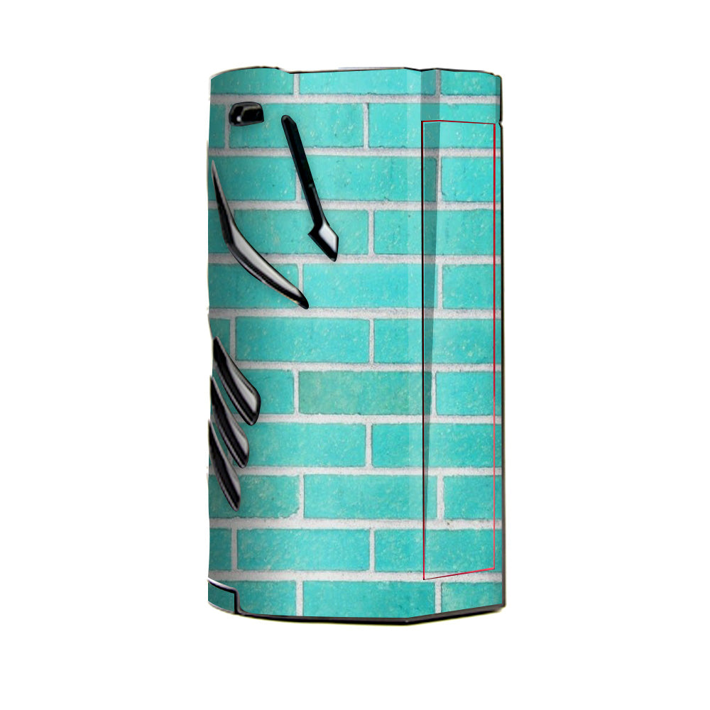  Teal Baby Blue Brick Wall T-Priv 3 Smok Skin